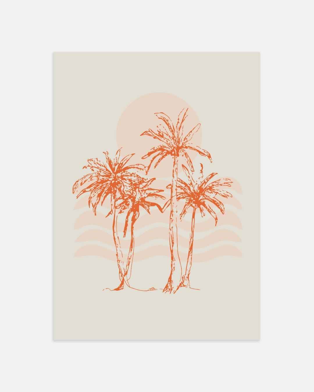 Zonsondergang Palmen Poster