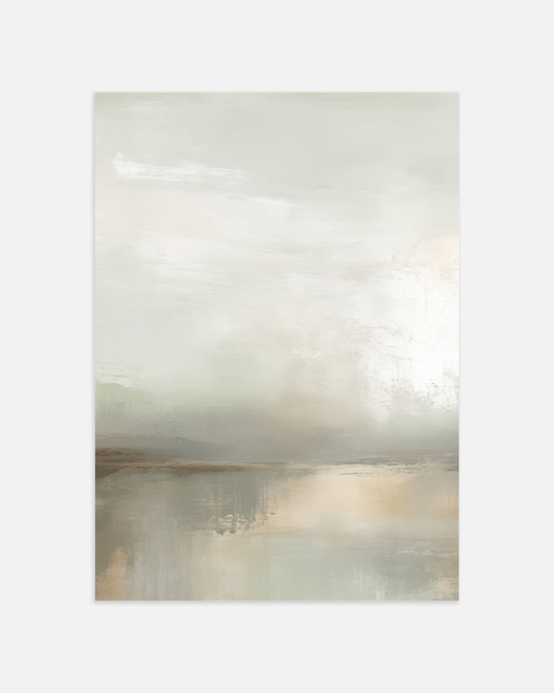 Mistige landschappen in zachte tonen Poster