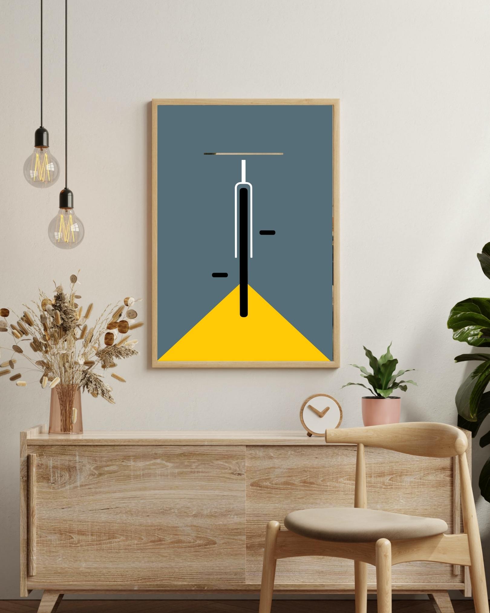 Bicycle gray Poster