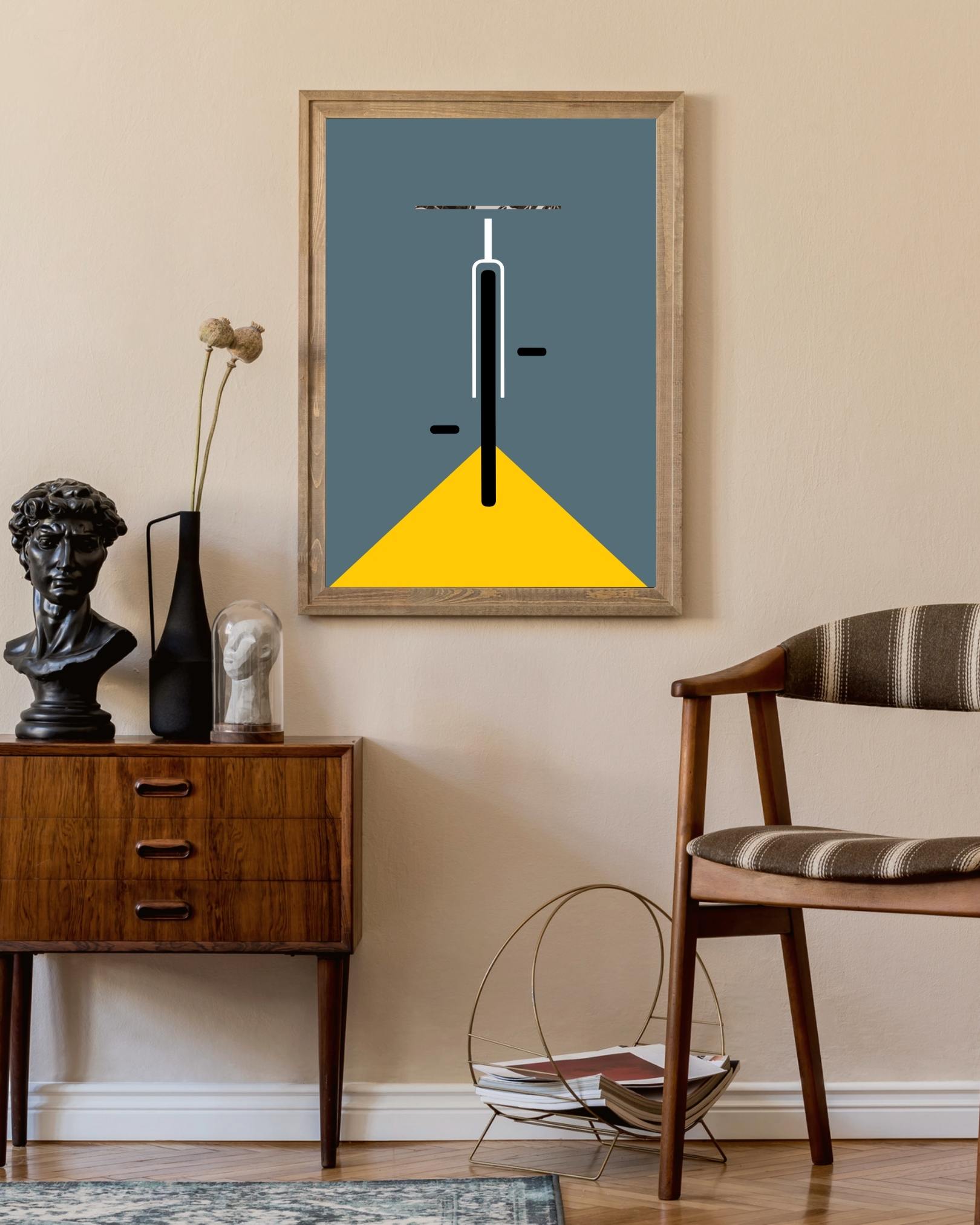 Bicycle gray Poster