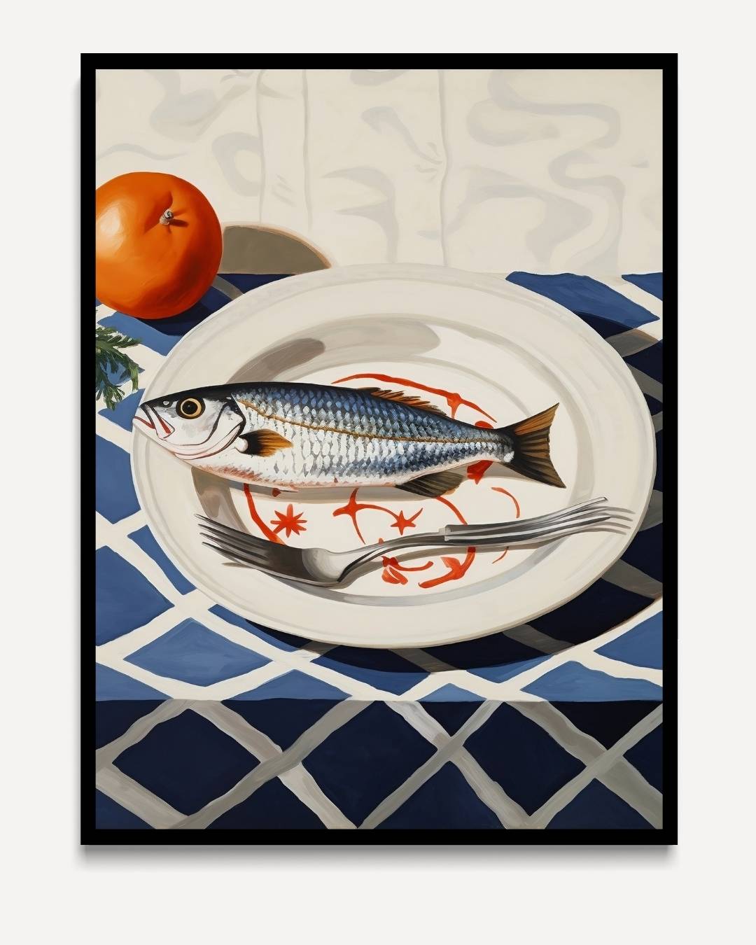 Sardine on a plate