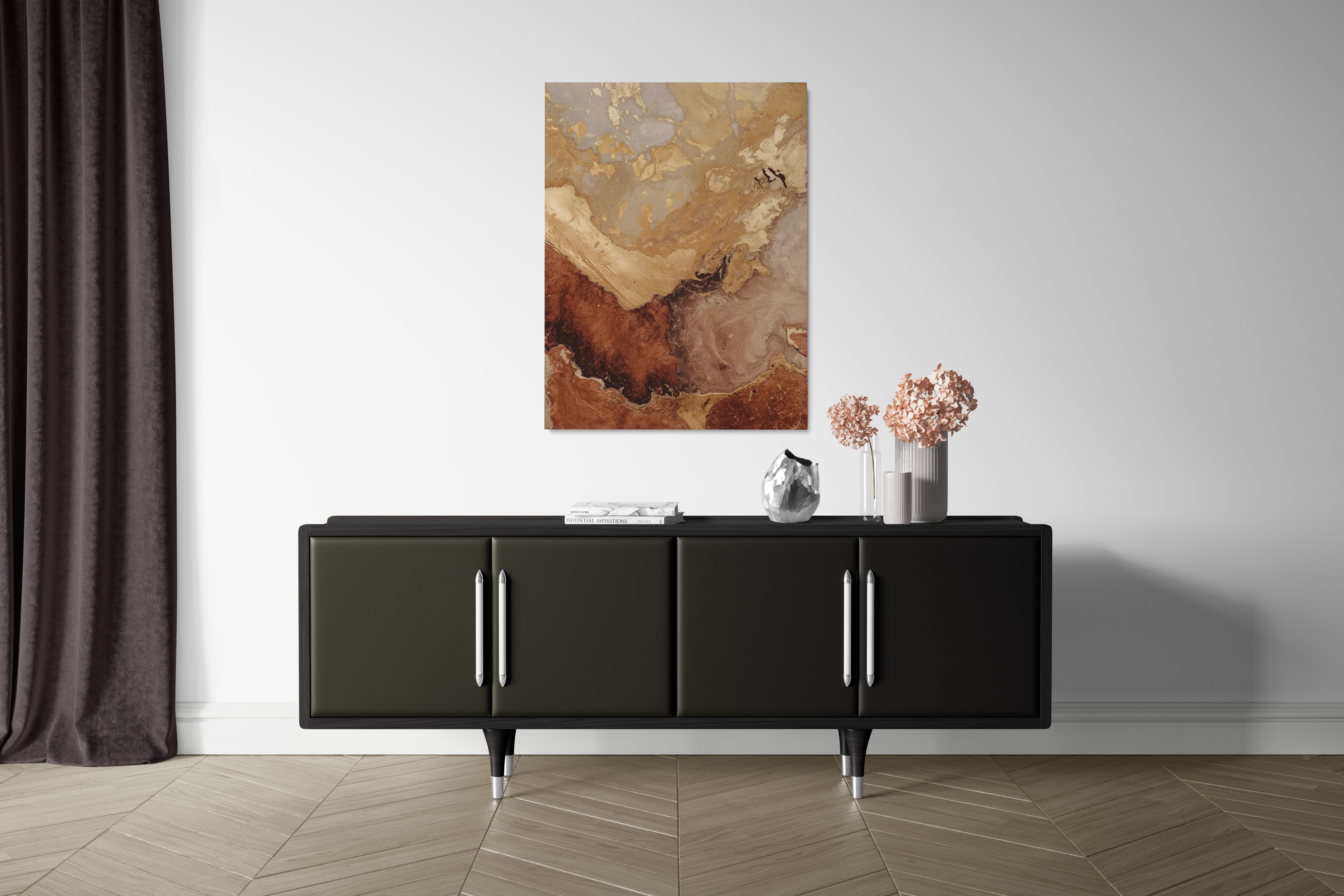 Modern Dream House with Black Cat Artwork