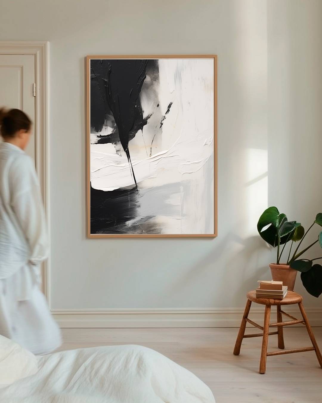 Abstract penseelkunst Poster