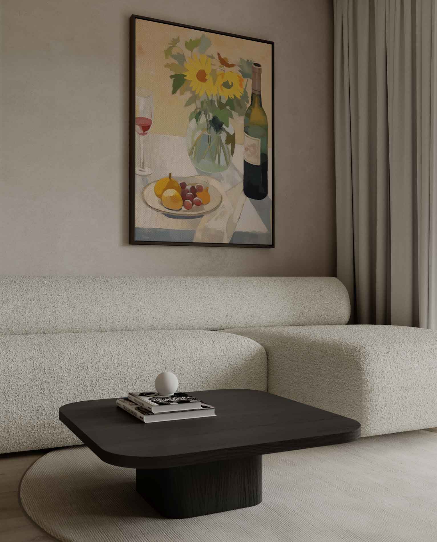 Sunflowers on the table