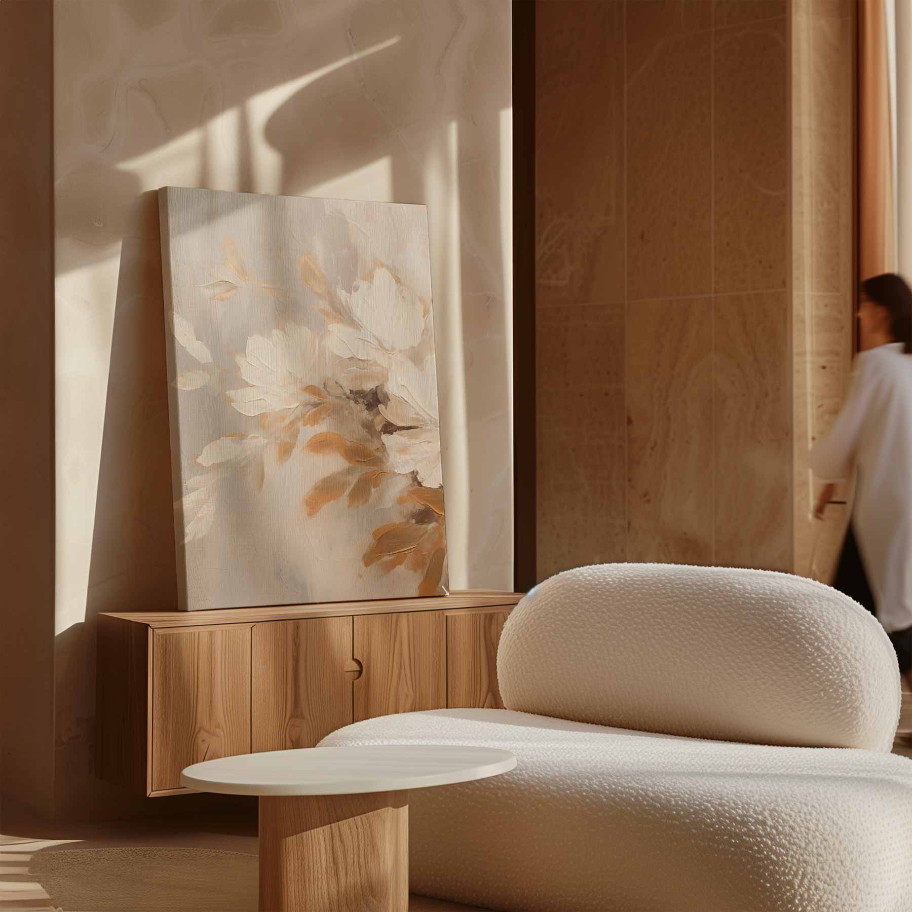 Soft flowers in beige