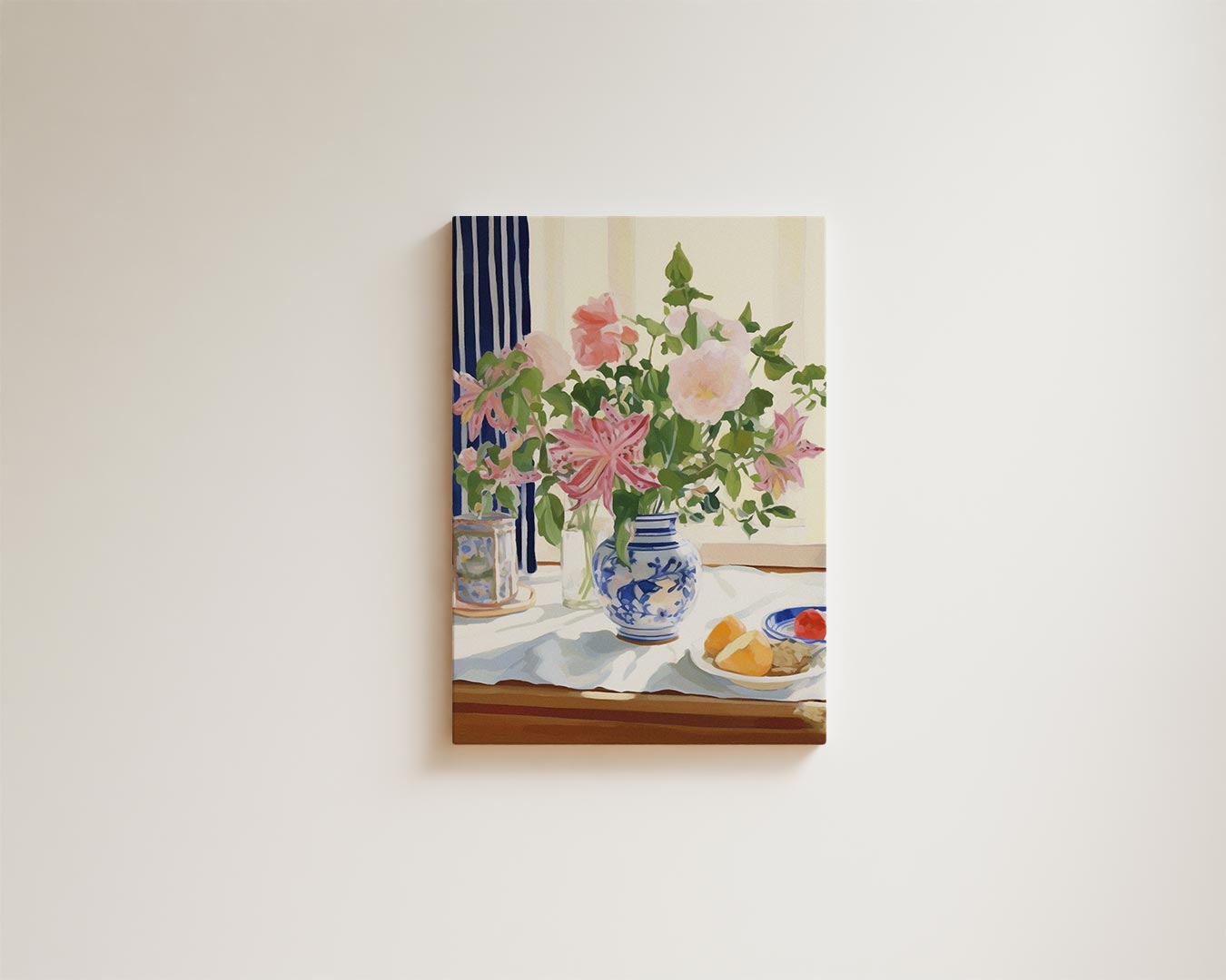 Vase with flowers on the table