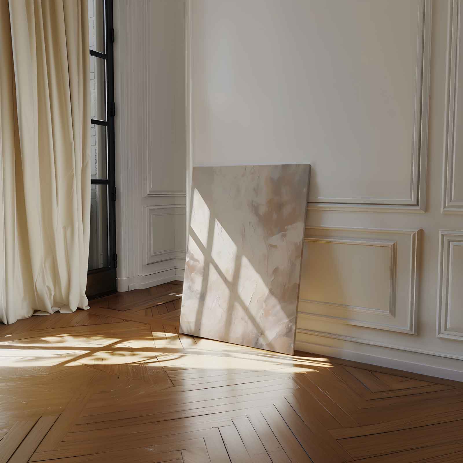Warm abstraction in beige and cream