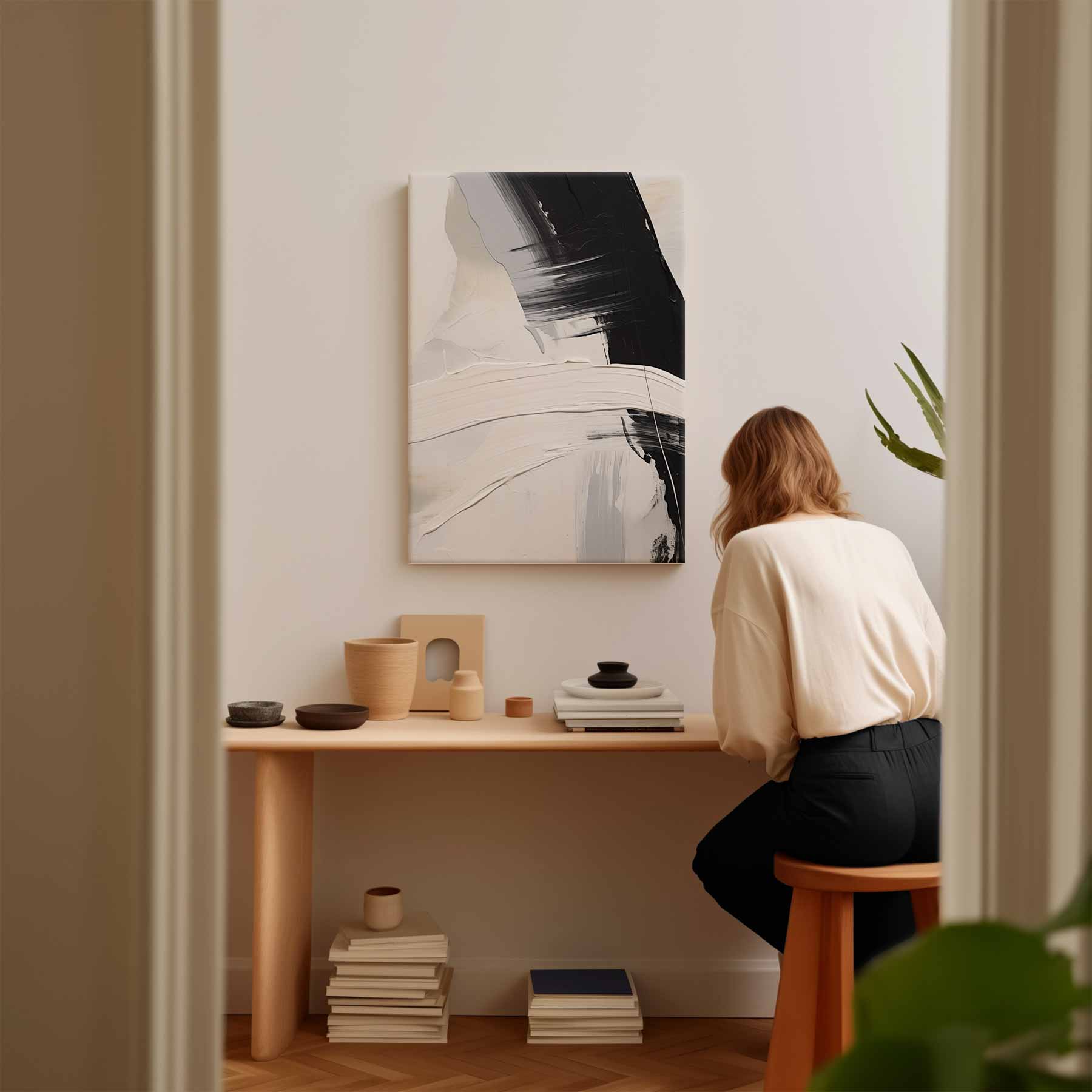 Black and white structure with shades of gray