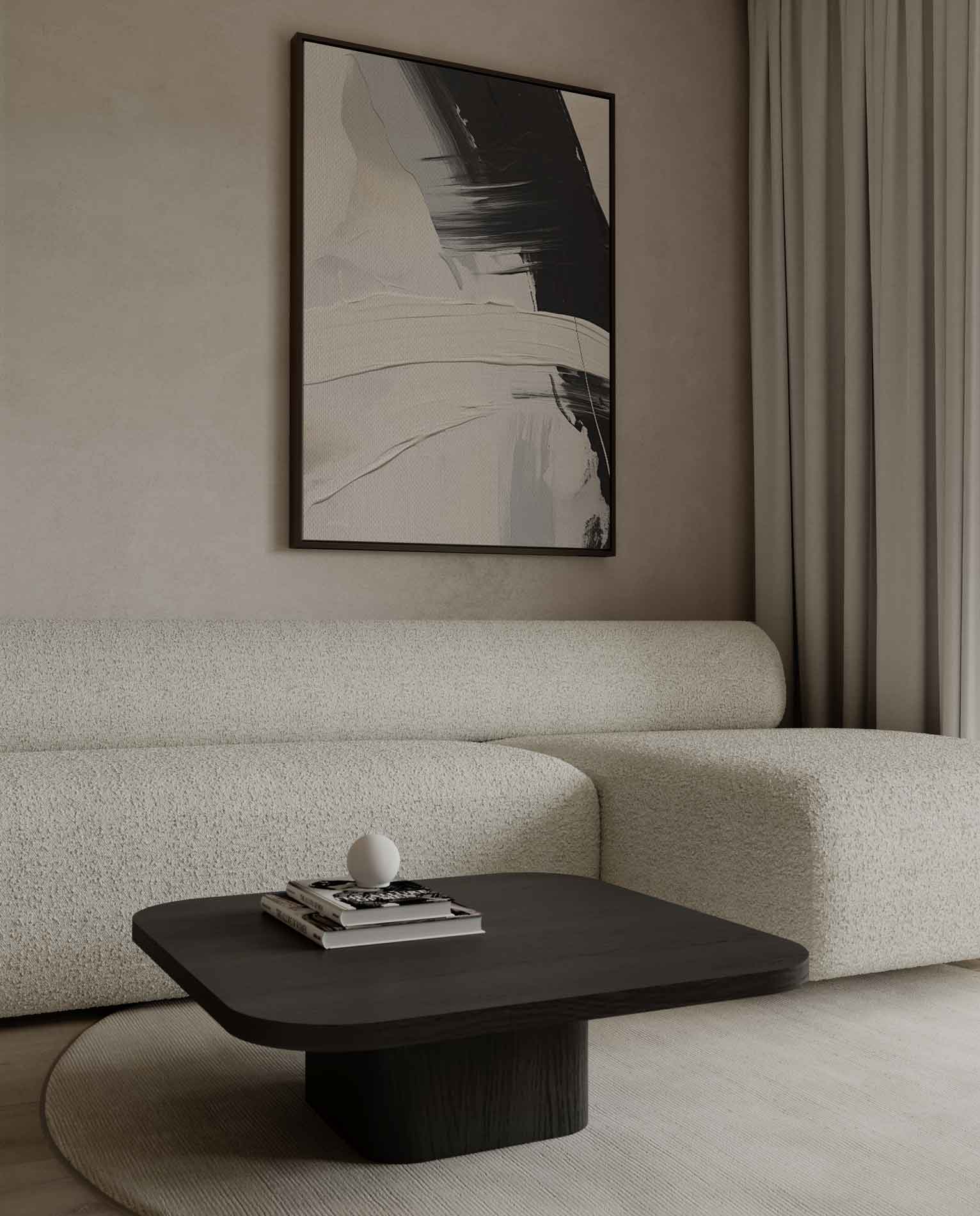 Black and white structure with shades of gray
