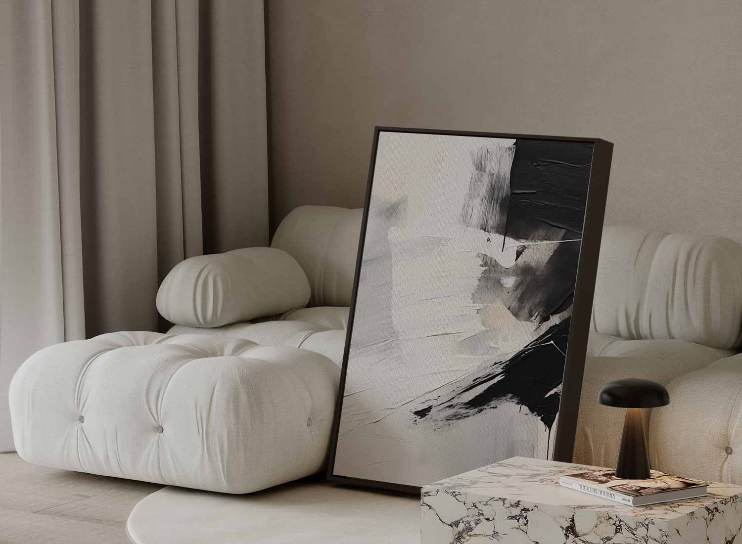 White and black with rough paint structure