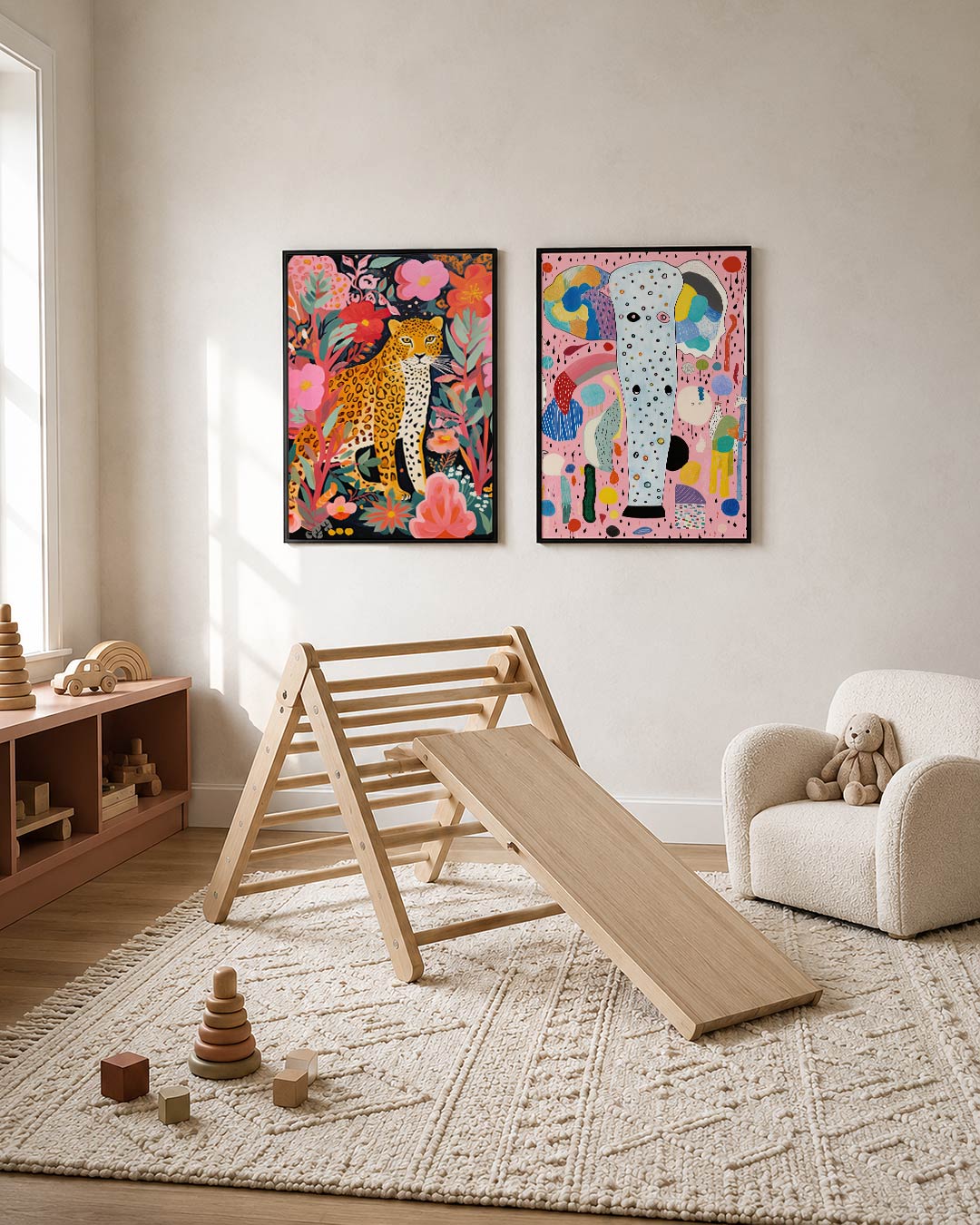 Dier en bloemen Posterset