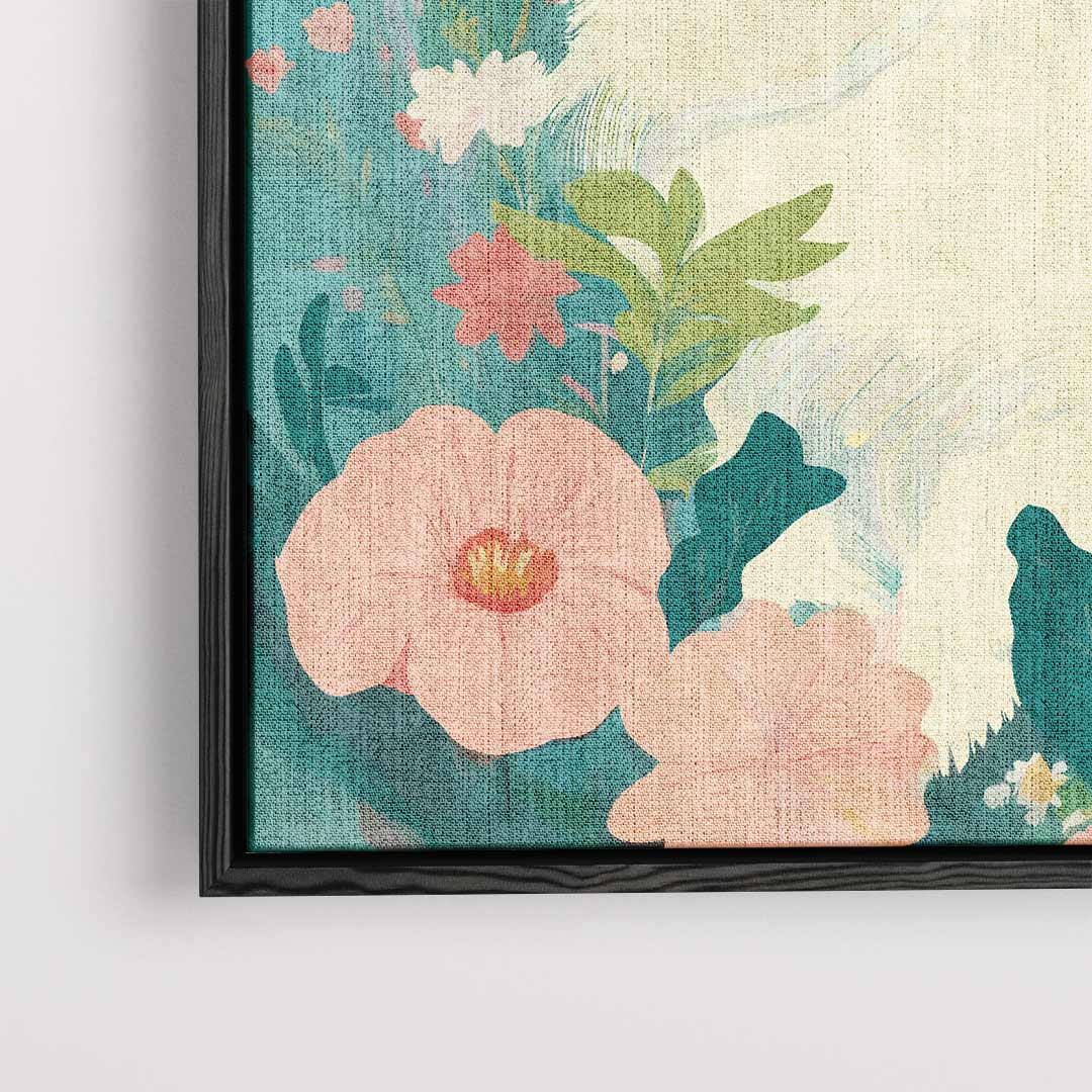 Dreamy Cat in Flower Garden Artwork