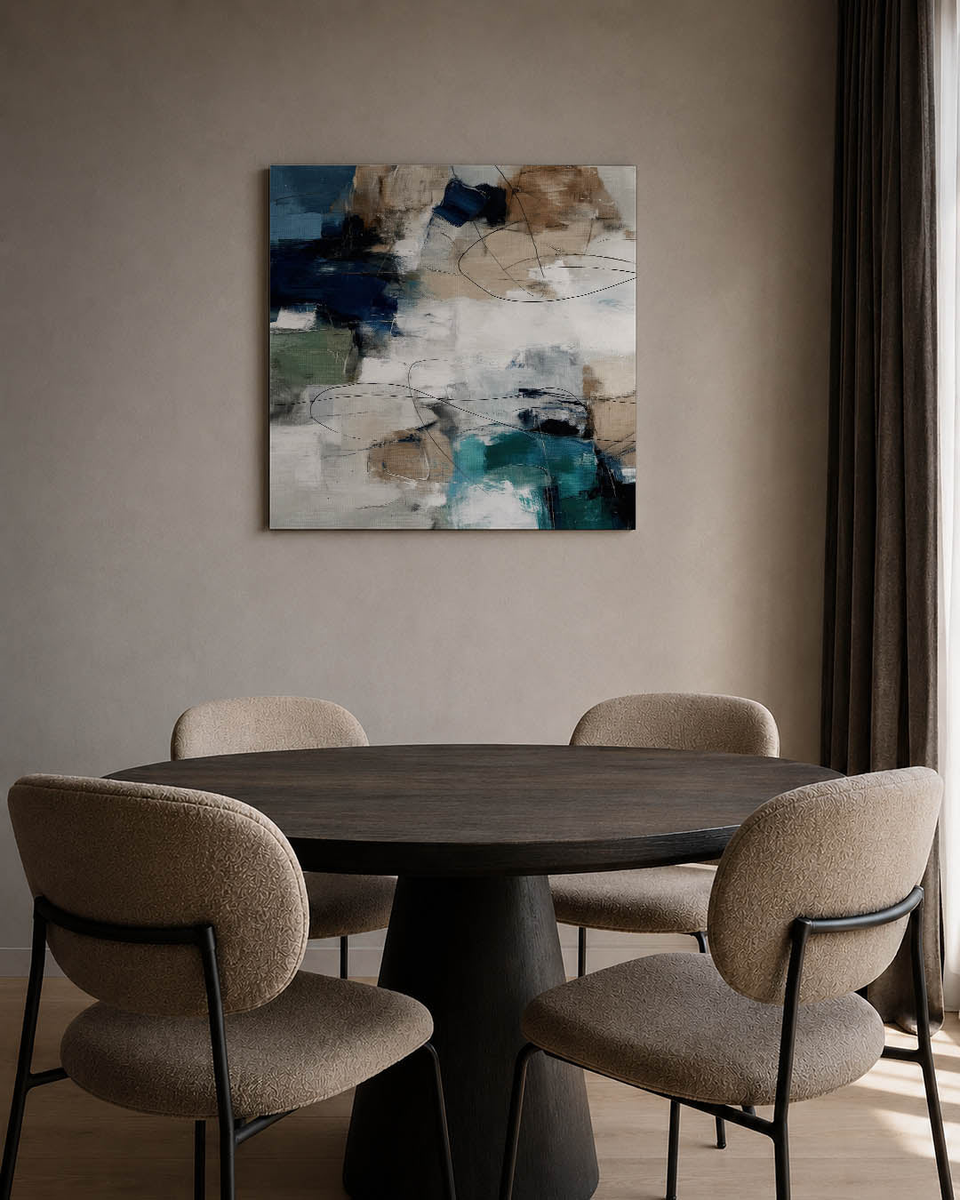 Dynamische kleurvlakken Kunstwerk