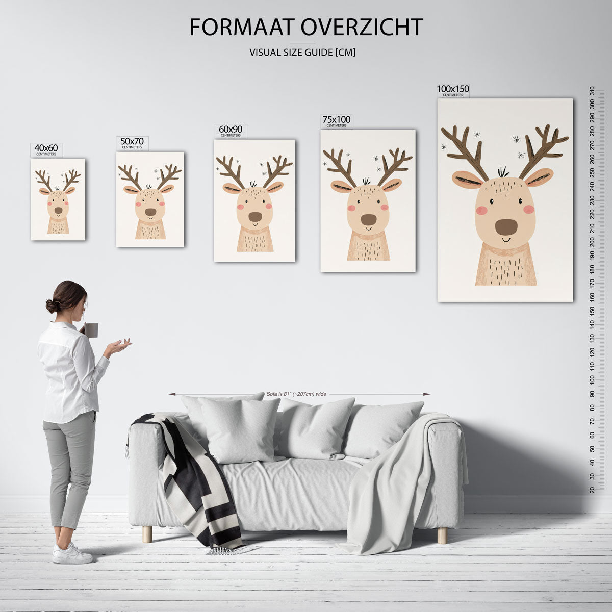 Vrolijk hert Kunstwerk