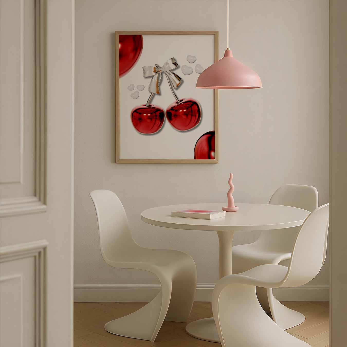 Kersenliefde met Strik Poster-WallArtistic