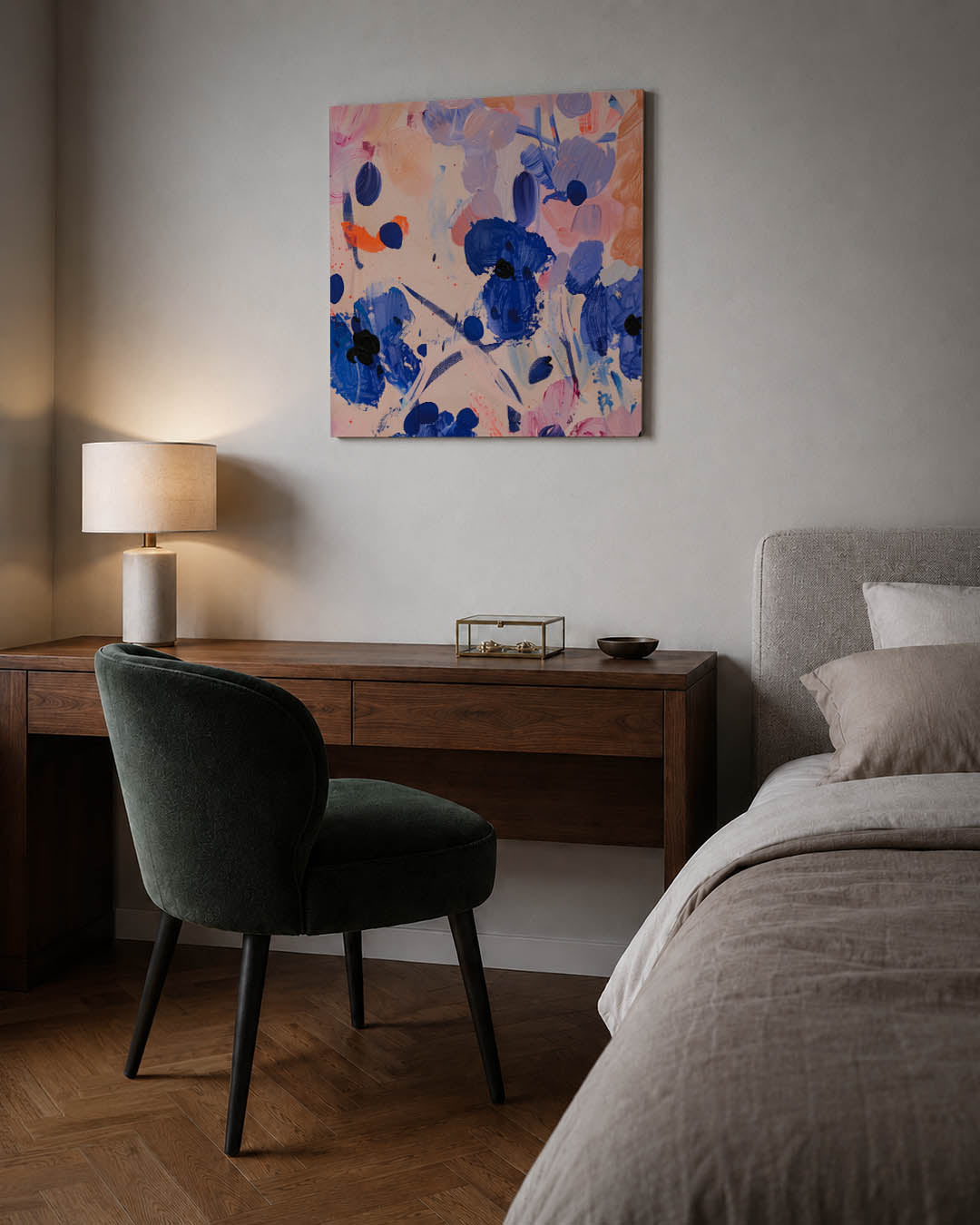 Dynamische kleurenexplosie Kunstwerk