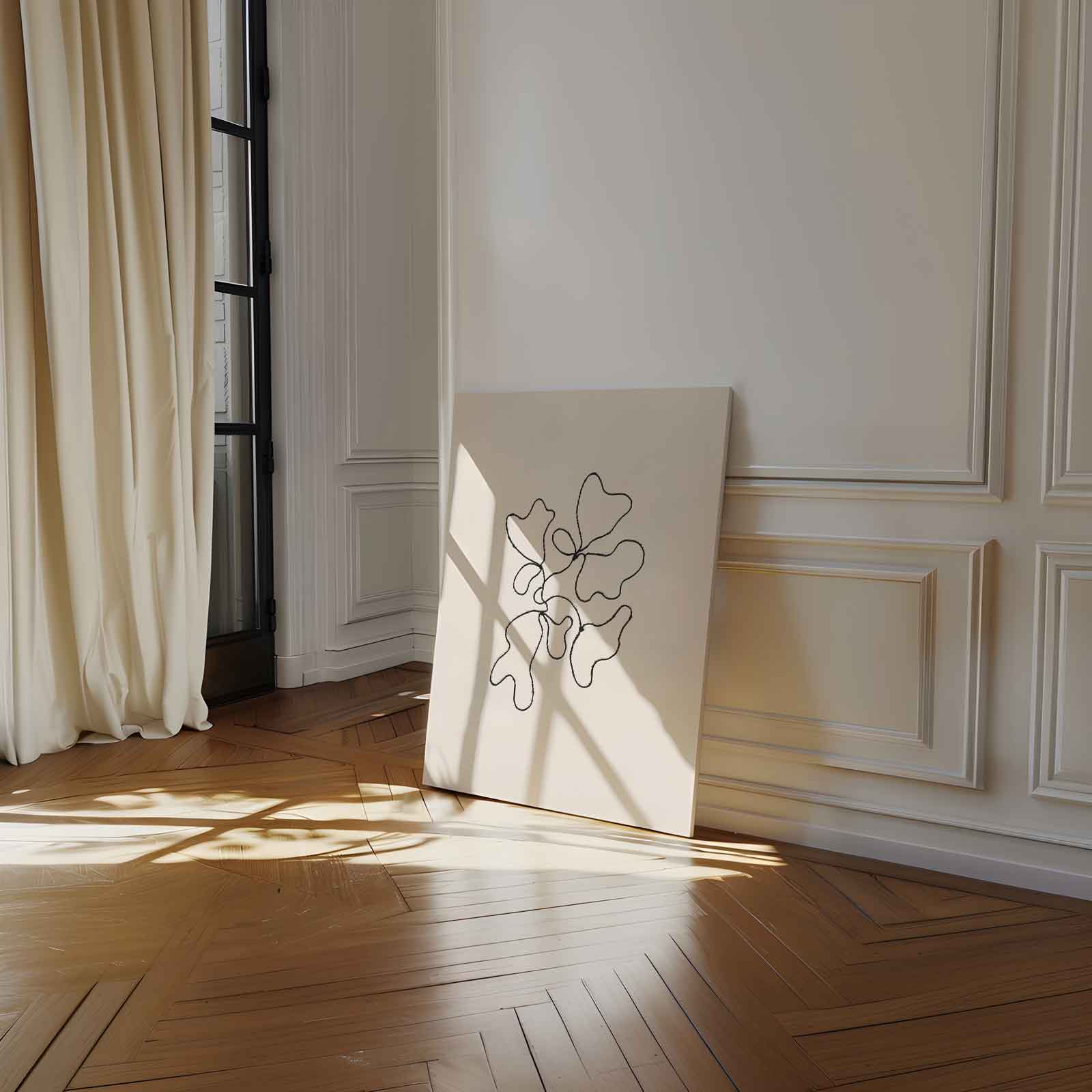 Speelse Lijnvormen Wandkunst Kunstwerk-canvas-dibond-plexiglas-wanddecoratie-WallArtistic