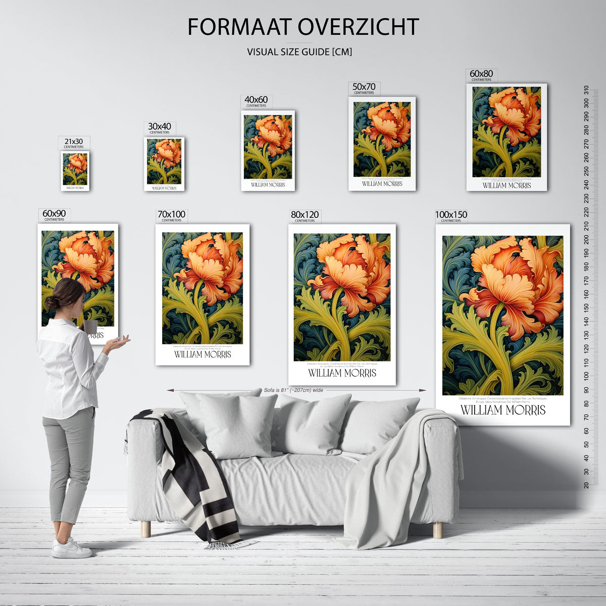 Bloem en bladeren Poster