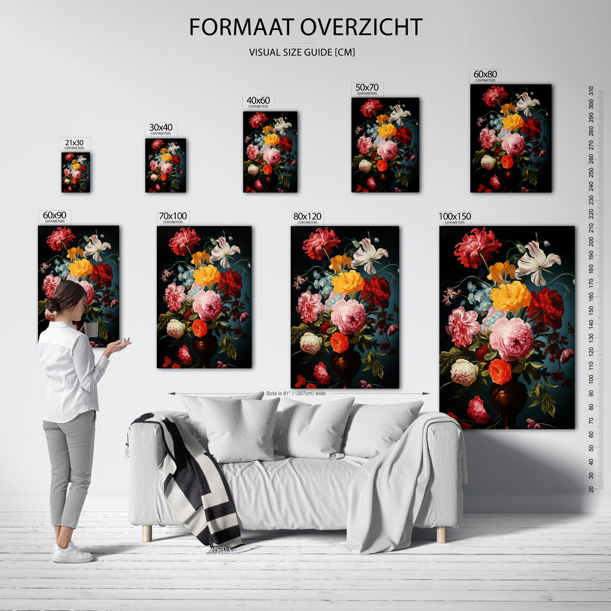 Bloemen in vaas Poster