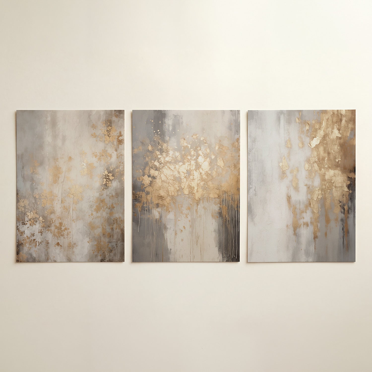 Gouden bloemnevel Posterset