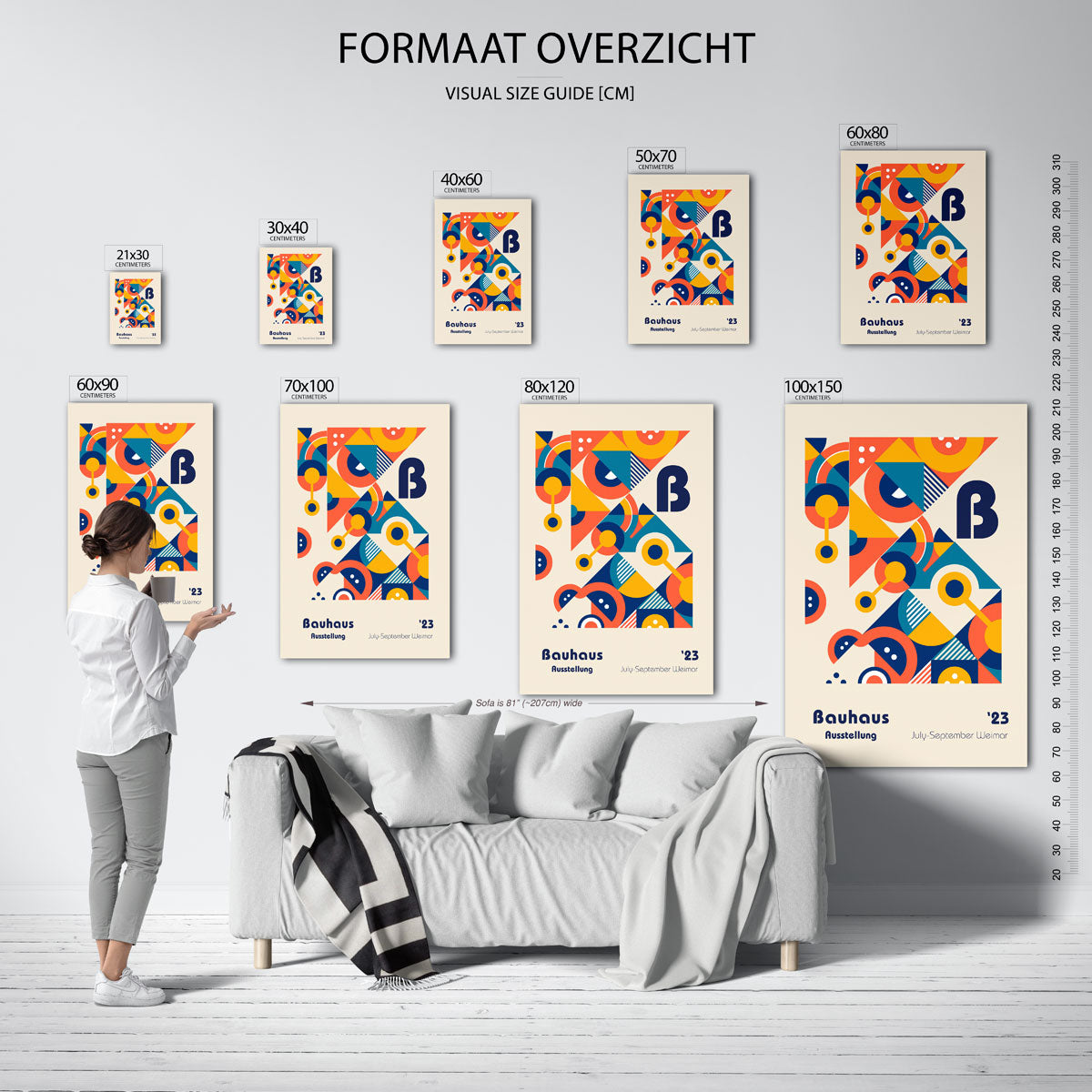 Vorm en kleurenspel Poster