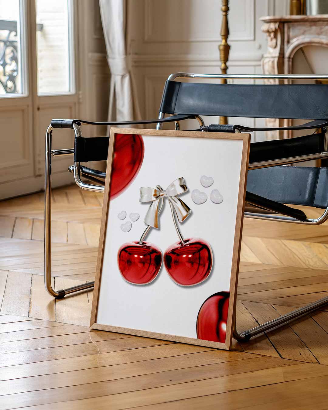 Kersenliefde met Strik Poster-WallArtistic