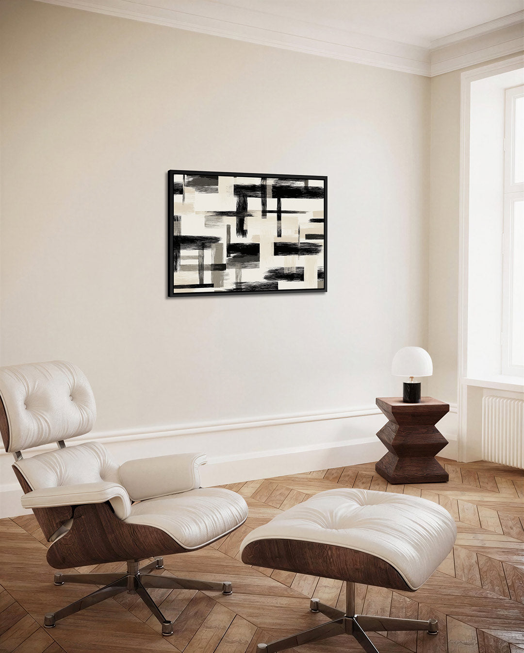 Grafische lijnen compositie Kunstwerk