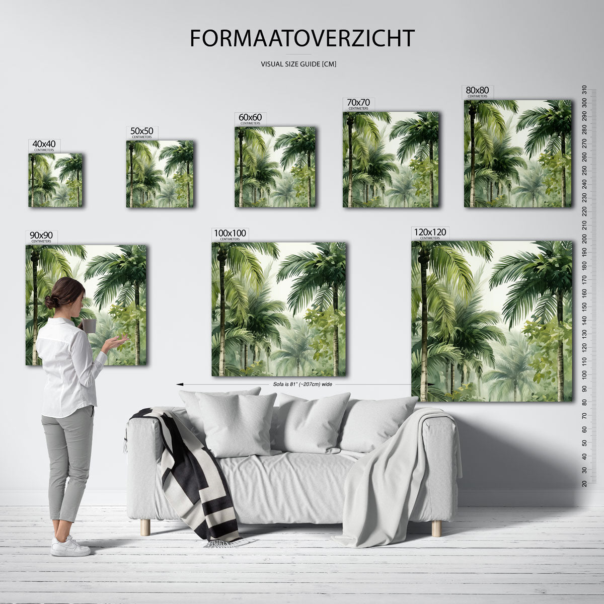 Tropische palmbomen Poster