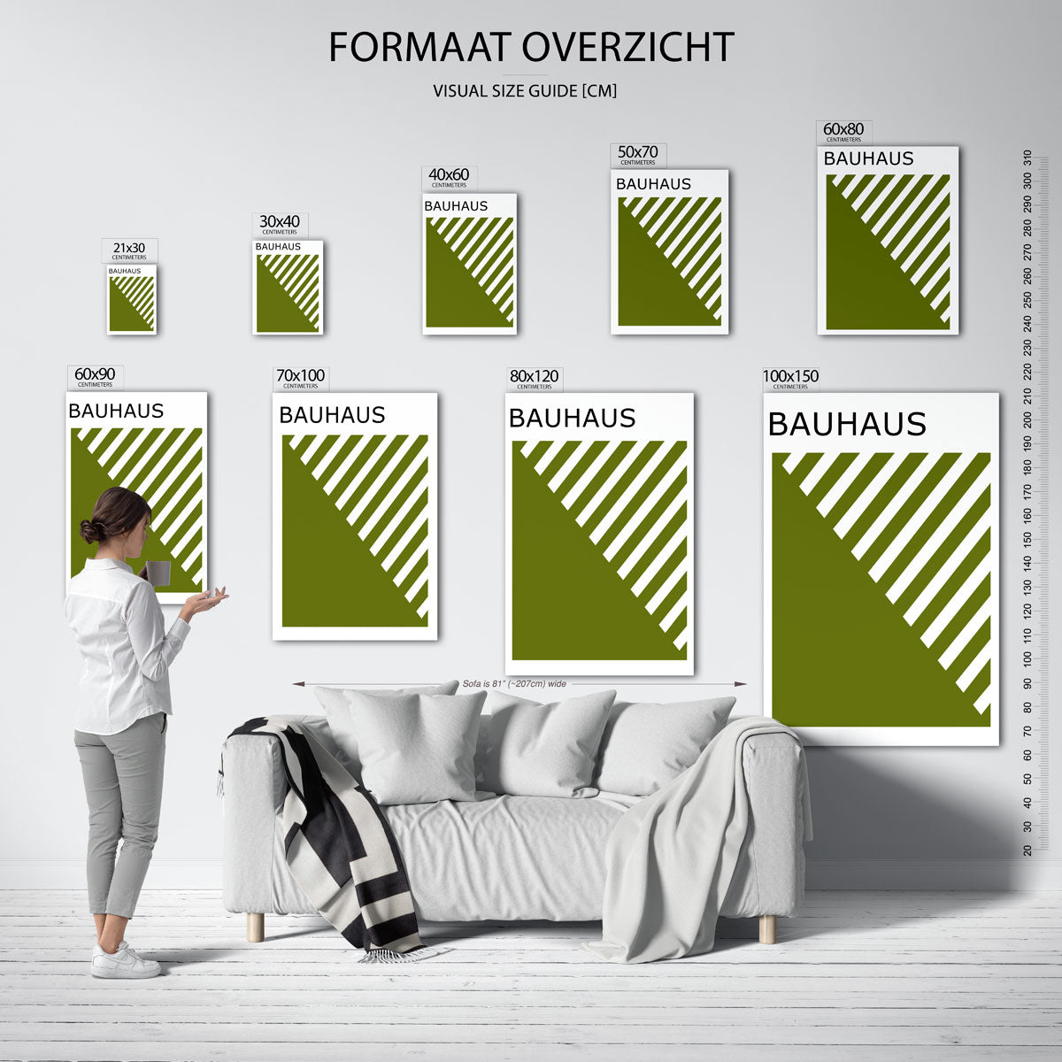 Diagonal lijnen Poster