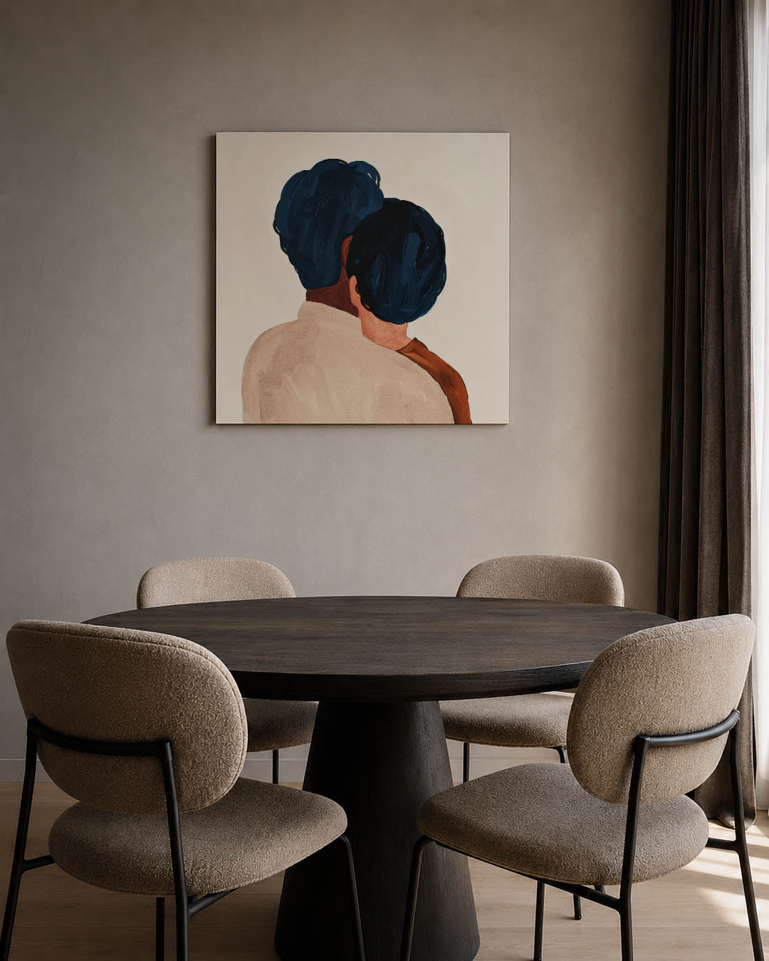 Intieme omhelzing Kunstwerk