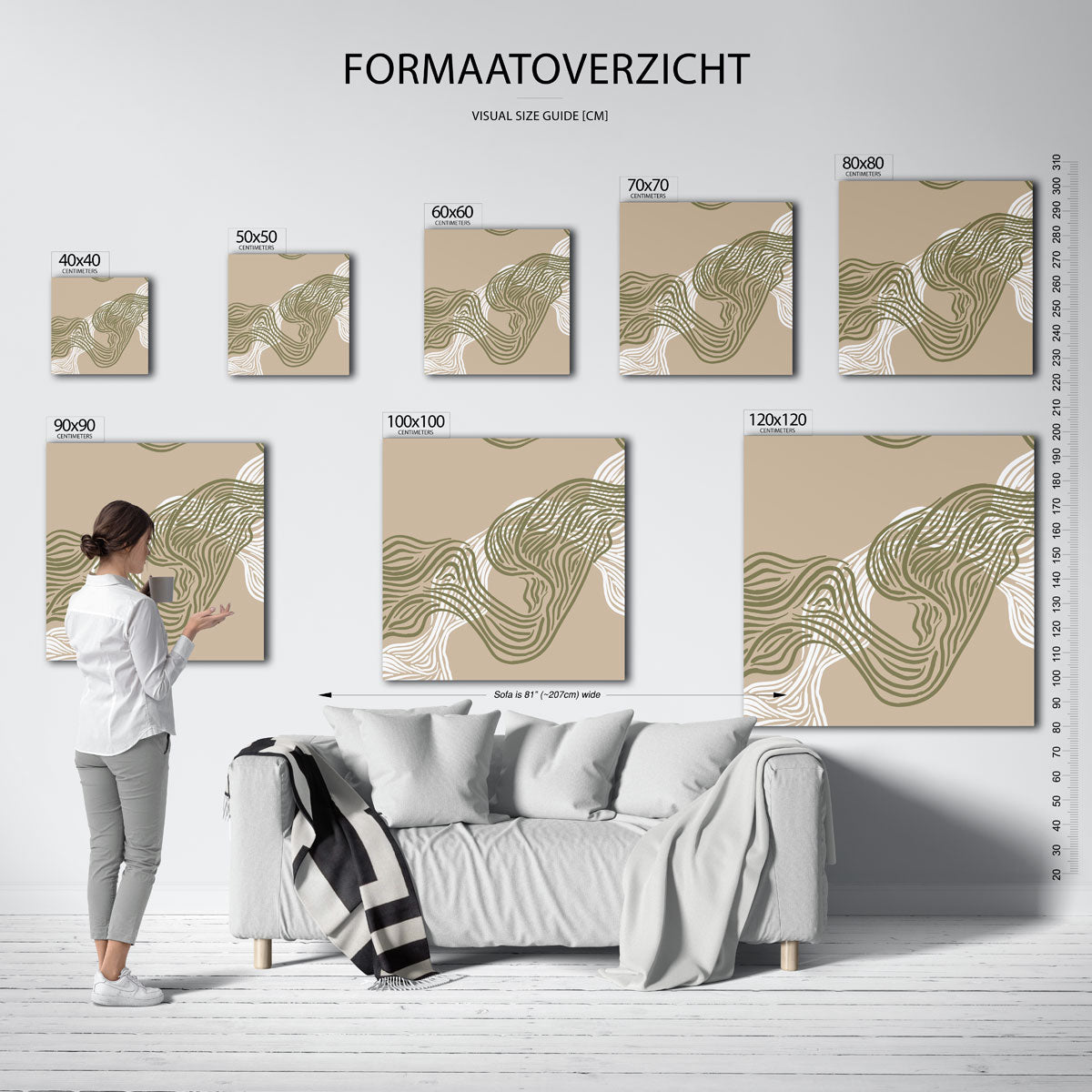Golvende lijnen Poster