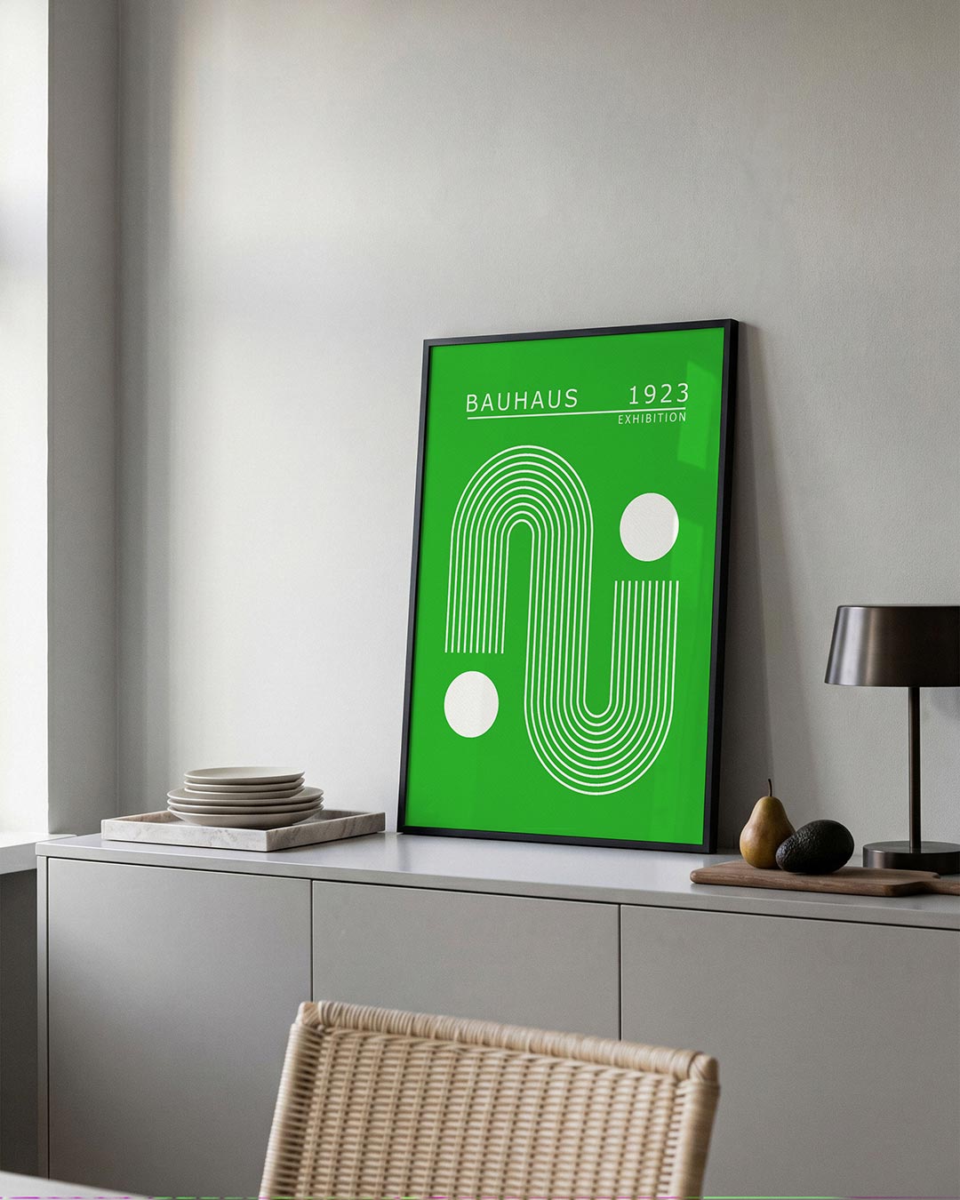 Lijnen en cirkelvormen Poster