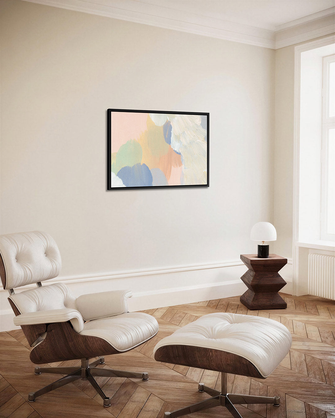 Zachte kleurencompositie Kunstwerk
