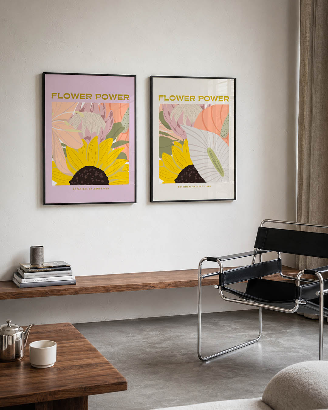 Bloemrijke kleuren Posterset