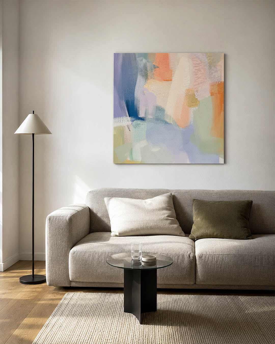 Kleurrijke vegen Kunstwerk