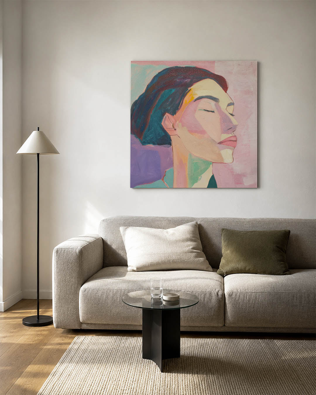 Dromerige portretkleuren Kunstwerk