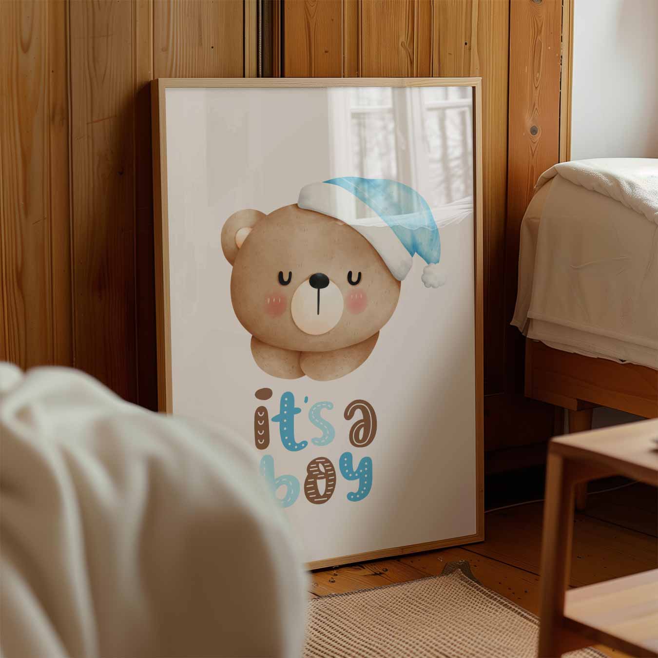 Schattige Welkomstposter "It's a Boy Poster-WallArtistic