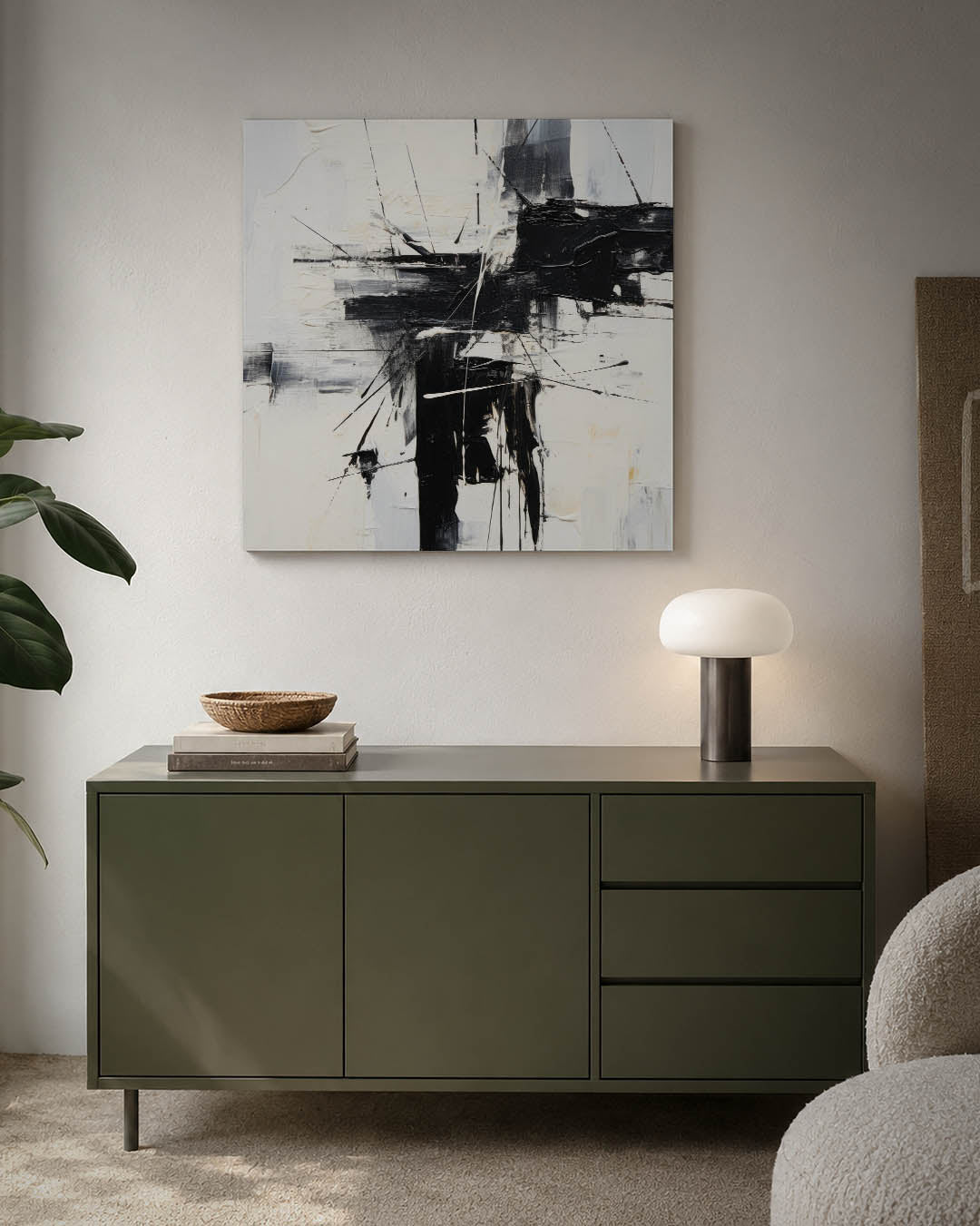 Dynamische lijnen compositie Kunstwerk