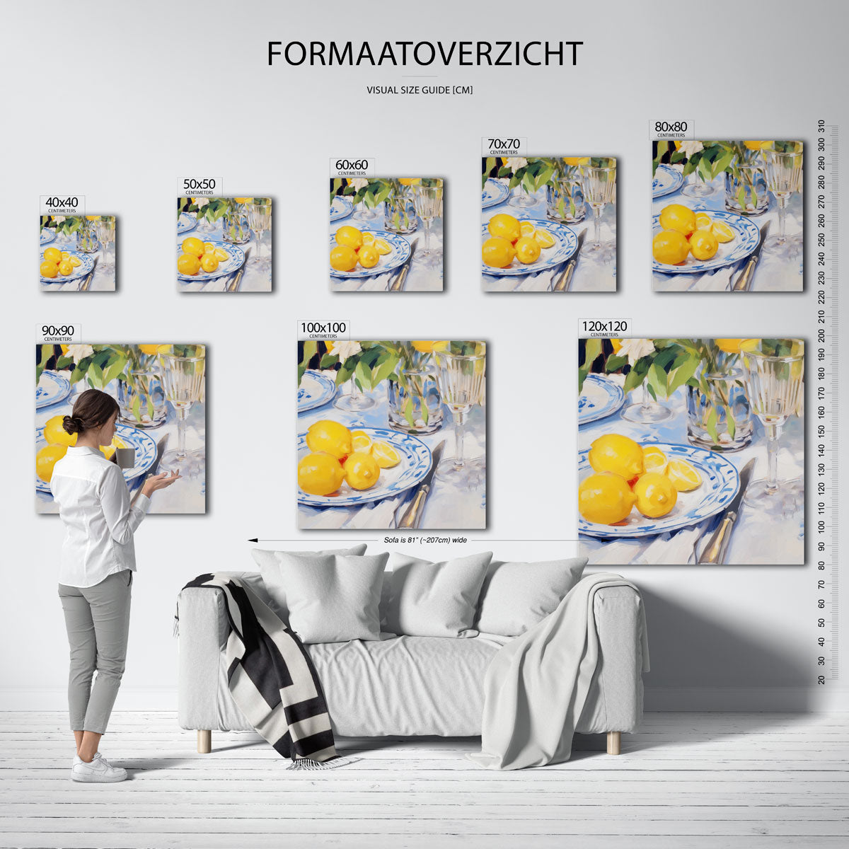 Citroenen op tafel Poster