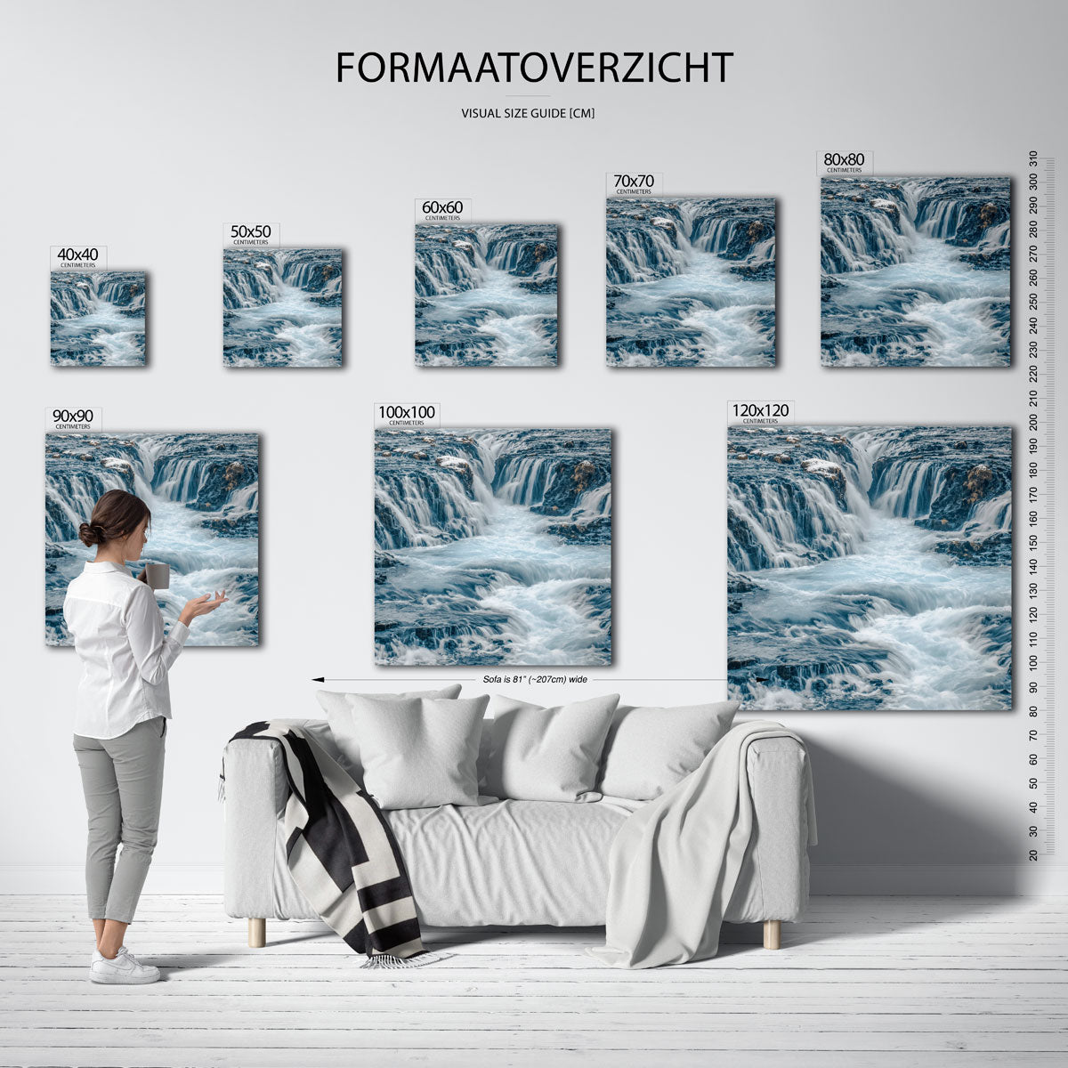 Dynamische waterval Poster