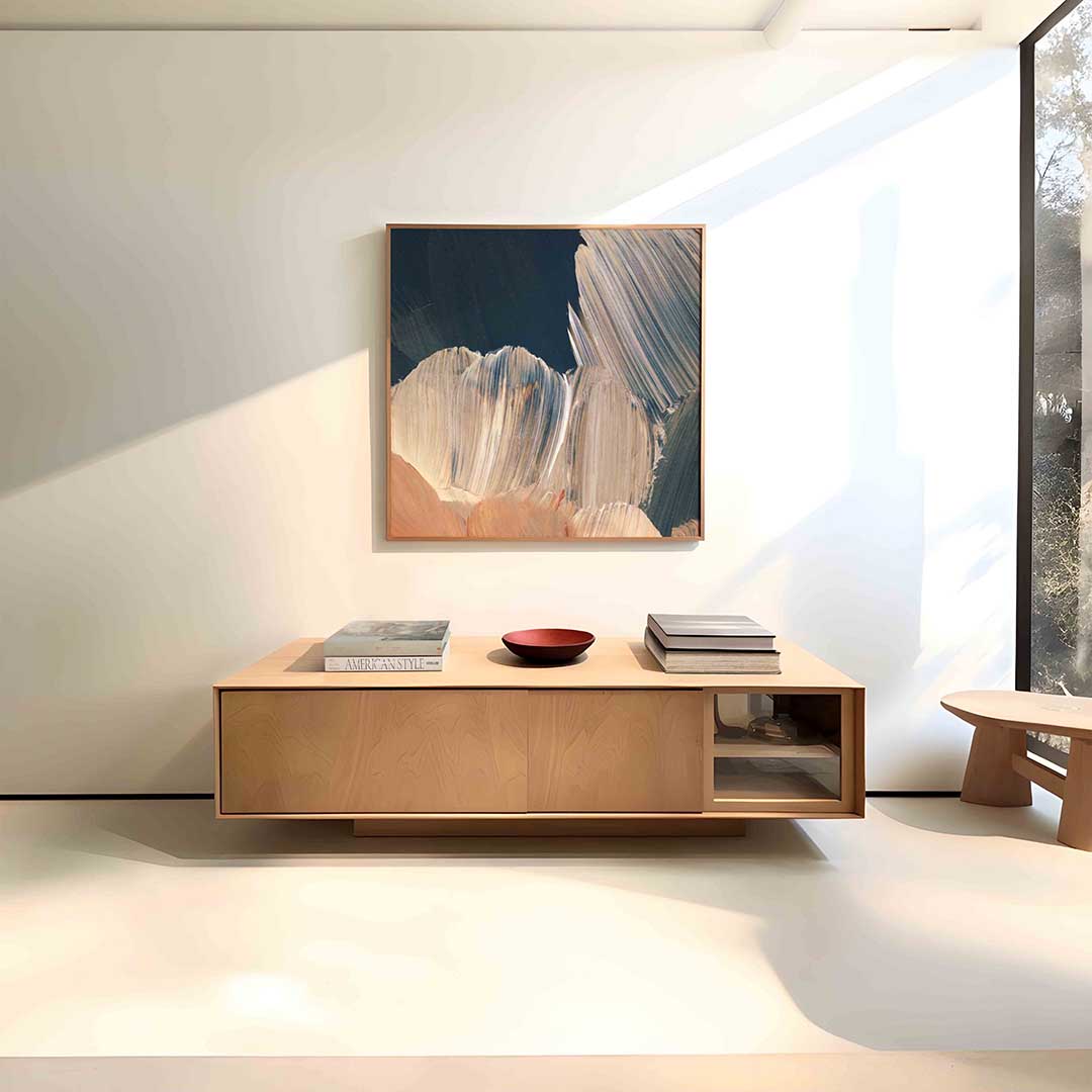 Abstracte penseelstreken Poster