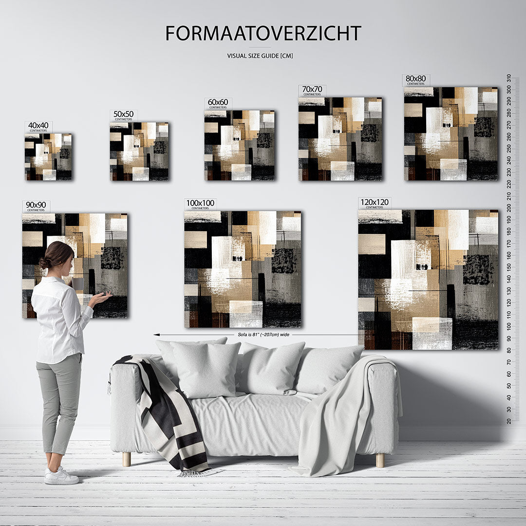 Geometrische compositie Kunstwerk