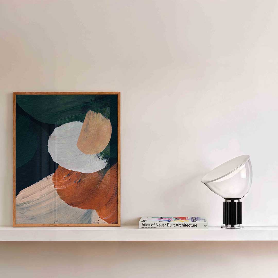 Abstracte penseelstreken Poster