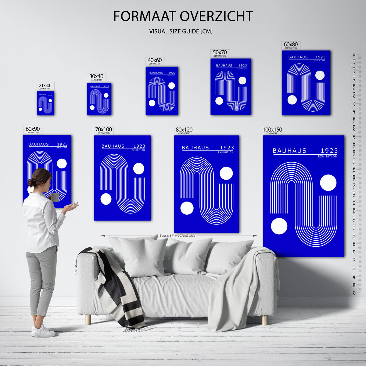 Lijnen en cirkelvormen Poster