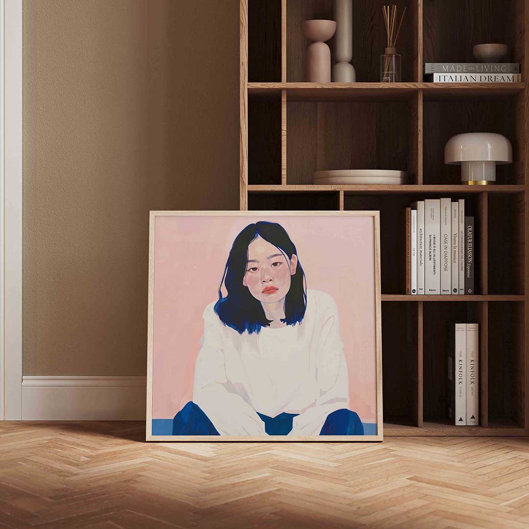 Vrouw met donkere haren Poster