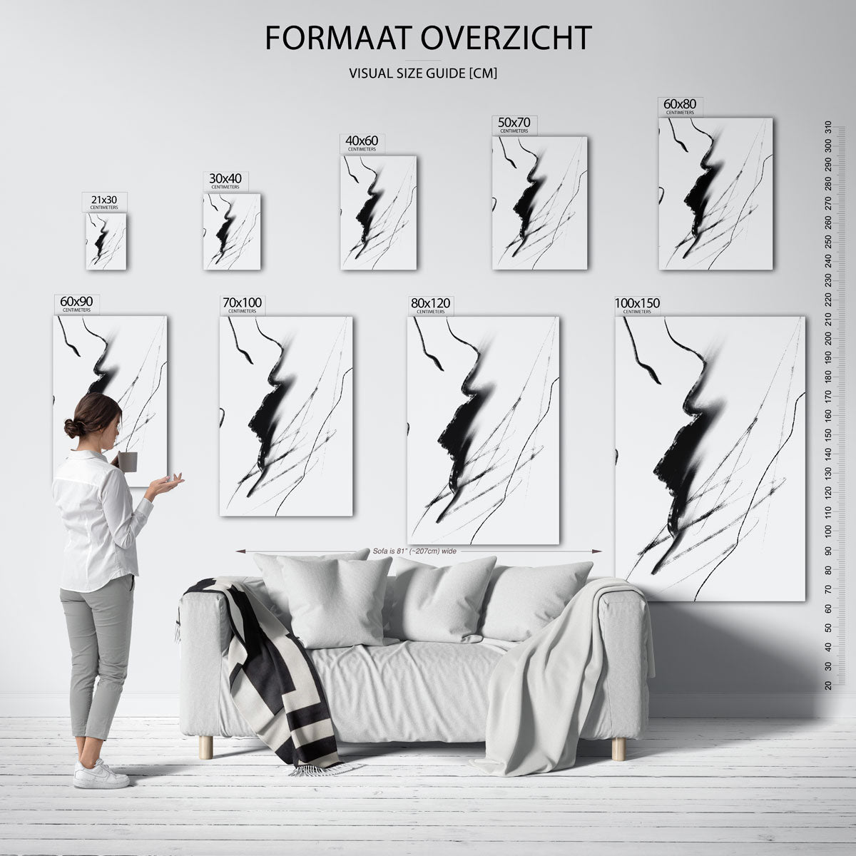 Abstracte lijnen Poster