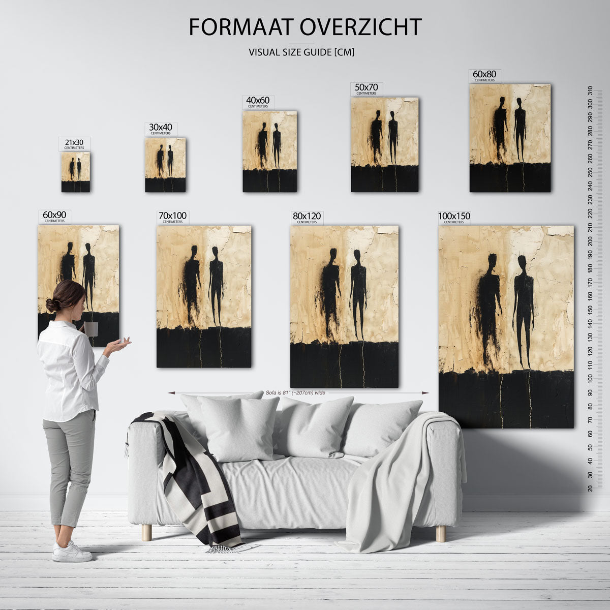 Twee silhouetten Poster