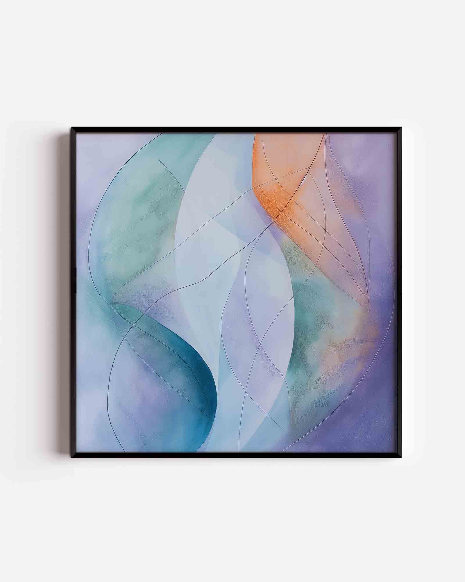 Vloeiende lijnen en kleuren Poster