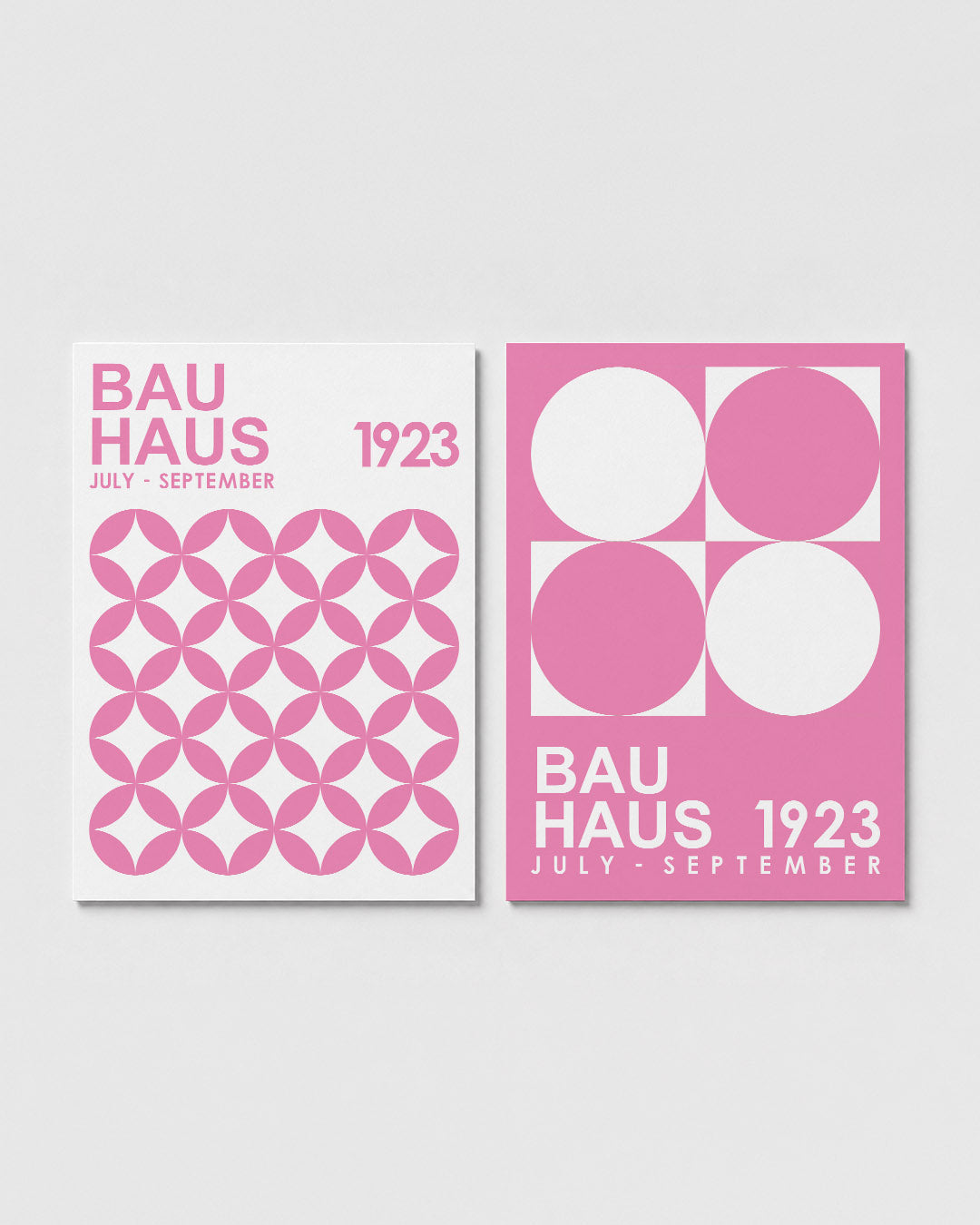 Roze cirkelpatroon Posterset