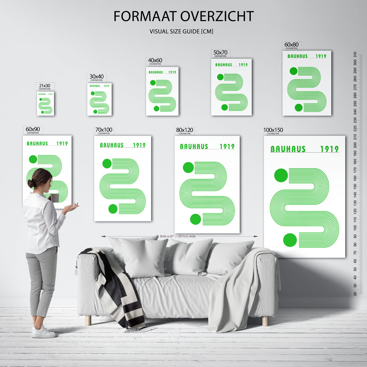 Lijnenspel en vormen Poster